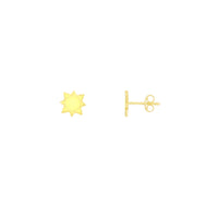 Sunburst Enamel Stud Earrings (14K)