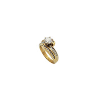 Diamond Swirl Engagement Ring (14K)