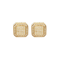 Diamond Square Earrings (14K).