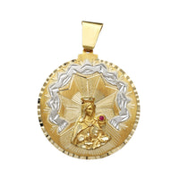 Svētā Barbaras medaljona kulons (14K) Popular Jewelry NY