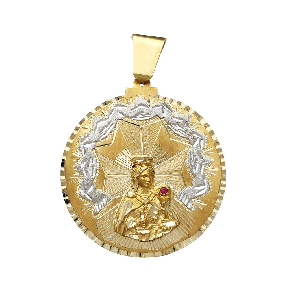Saint Barbara Medallion Pendant (14K) Popular Jewelry New York