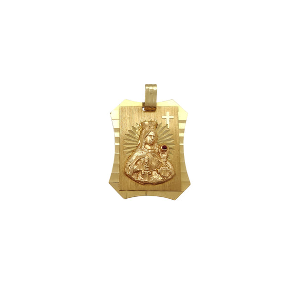 Saint Barbara Rectangle Pendant (14K) Popular Jewelry New York