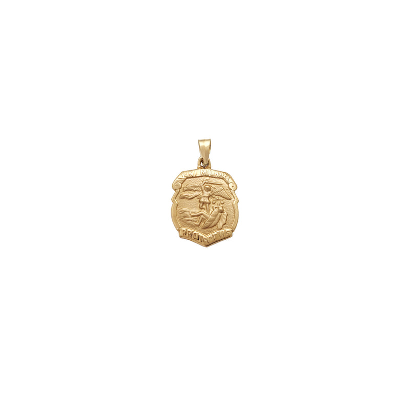 Small Size Saint Michael Badge Pendant (14K) Popular Jewelry New York
