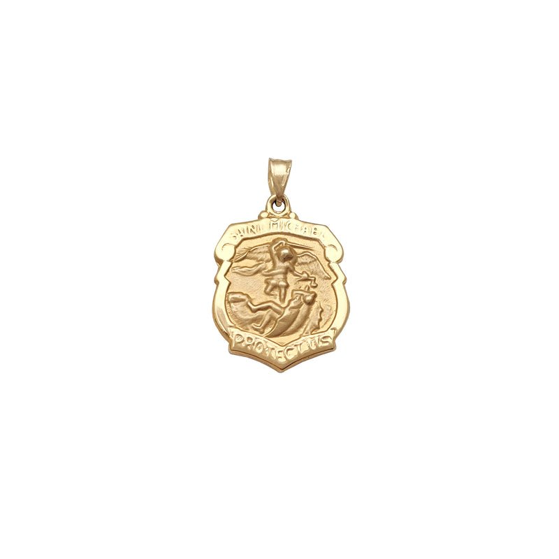 Medium Size Saint Michael Badge Pendant (14K) Popular Jewelry New York