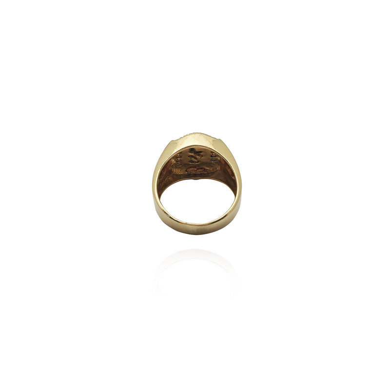 Tri-Color Saint Barbara CZ Ring (14K) New York Popular Jewelry