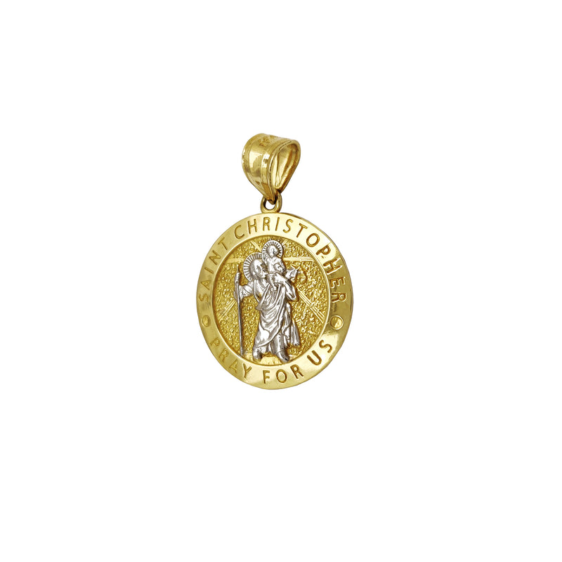 Saint Christopher Round Medallion Pendant (14K) Popular Jewelry New York