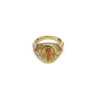 Saint Jude CZ Oval Signet Ring (14K) Popular Jewelry New York