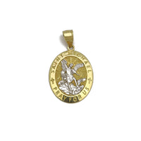 Šv. Mykolo ovalo medaliono pakabukas (14K)