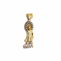 Saint Lazarus CZ Pendant (14K).