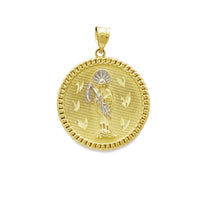 Santa Muerte Medallion (14K) 14 Karat Two-Tone Gold, Popular Jewelry New York