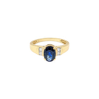 Şahzadə Cut Diamond Accent ilə Sapphire Kokteyl Ring (14K) Popular Jewelry New York