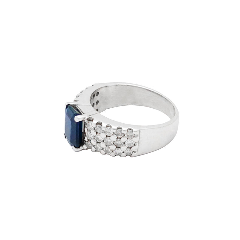 Diamond Sapphire Ring (14K) Popular Jewelry New York