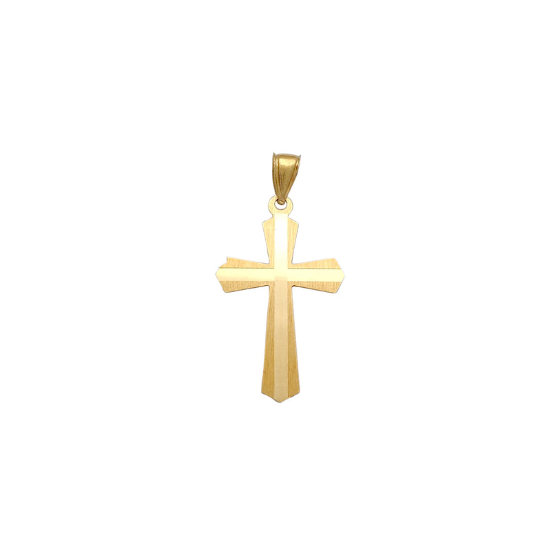 Satin-High Polished Cross Pendant (14K) Popular Jewelry New York