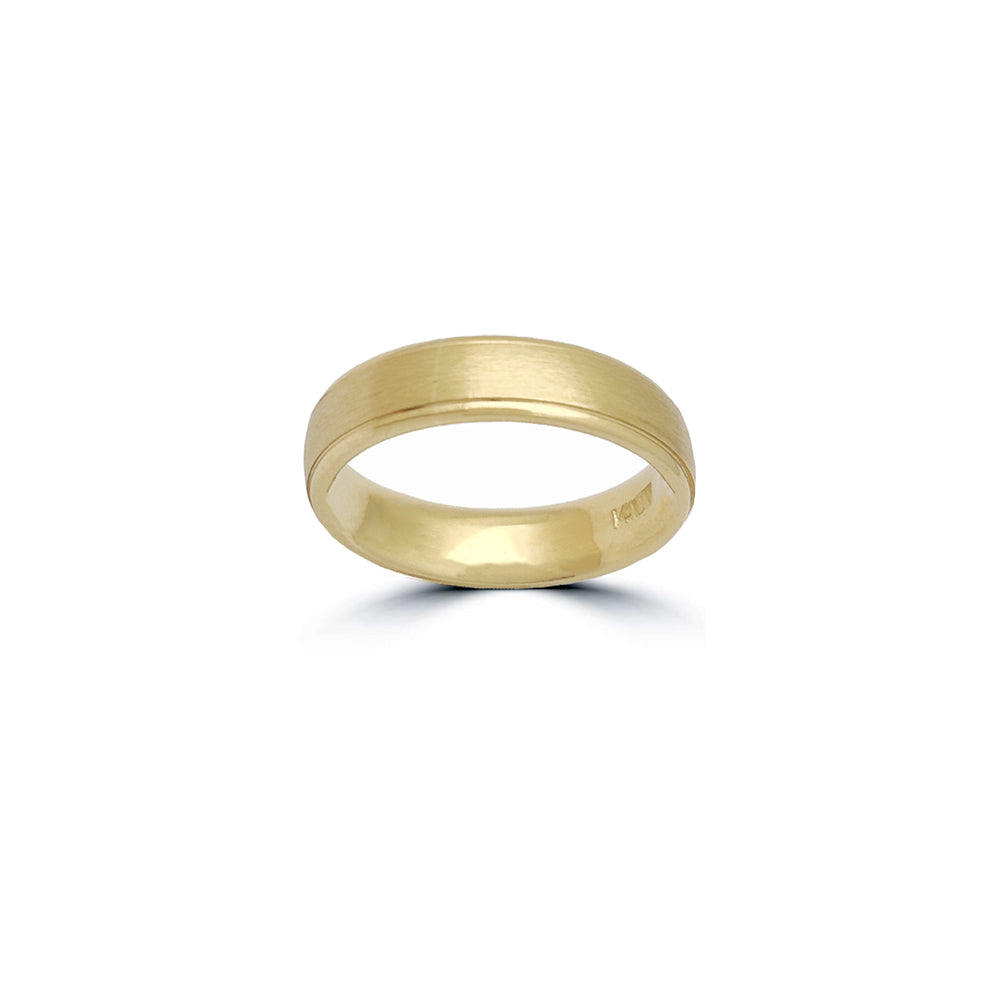 Satin-Finish Wedding Ring (14K) Popular Jewelry New York