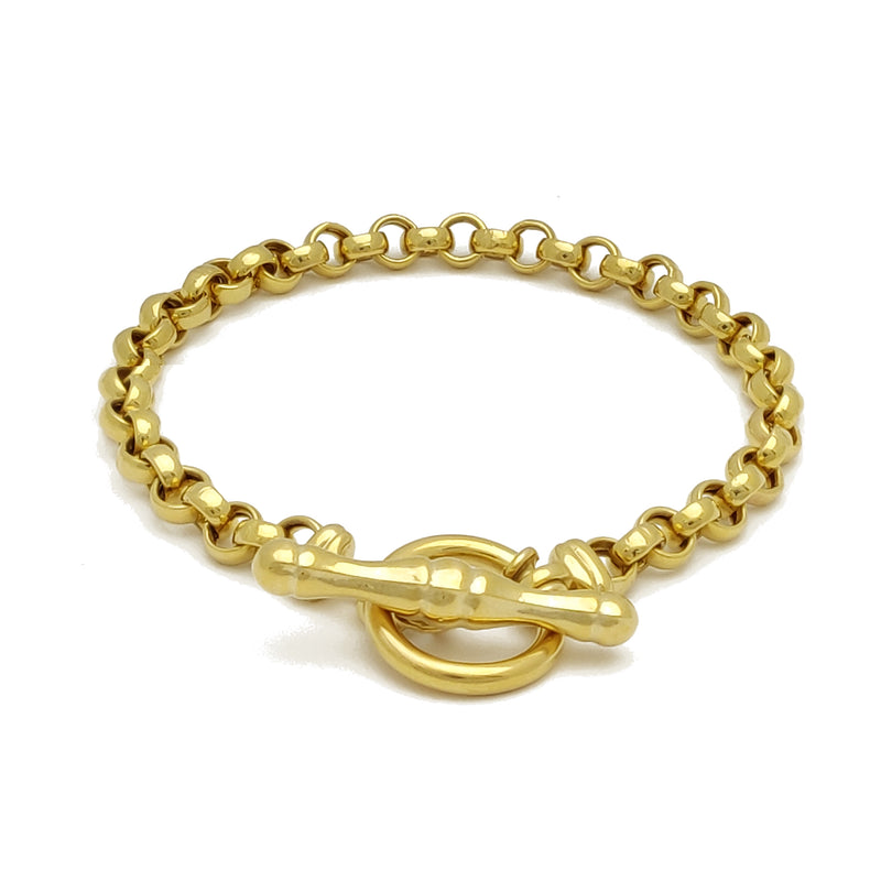 9ct Charming Yellow Gold Silver Filled Belcher Bracelet – Shiels Jewellers