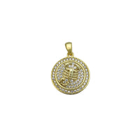 Scorpio Zodiac Sign Medallion Pendant (Yellow Silver) Popular Jewelry New York