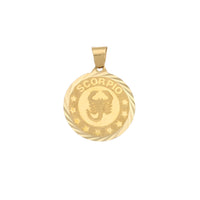 Zodiac Horoscope Medallion Pendant (14K)