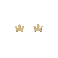 Yellow Gold Crown Stud Earring (14K)