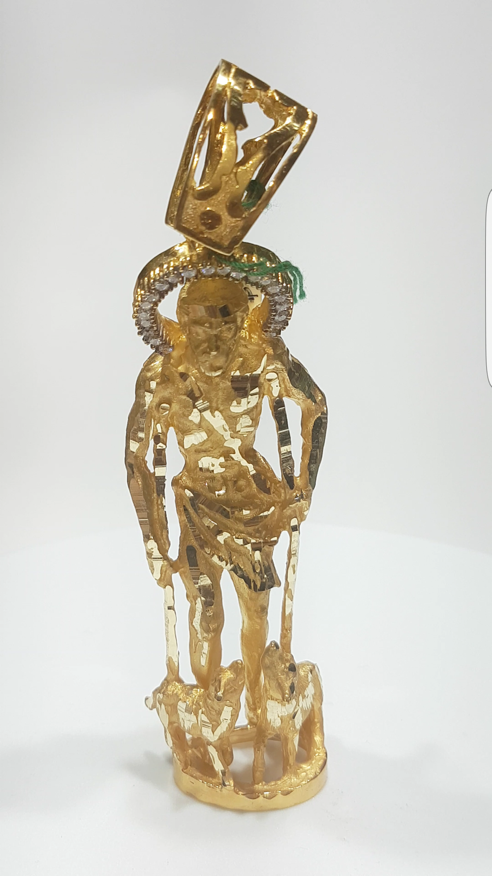 Solid Diamond Cut Lazarus 3D Pendant - Lucky Diamond 恆福珠寶金行 New York City 169 Canal Street 10013 Jewelry store Playboi Charlie Chinatown @luckydiamondny 2124311180