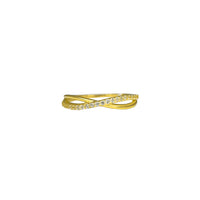 Half-pave oneindige ring (14K) Popular Jewelry NY