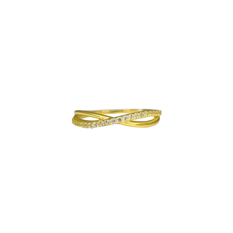 Semi-Pave Infinity Ring (14K) Popular Jewelry New York