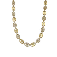 Semi Iced-Out Puffy Gucci CZ-ketting (14K) Popular Jewelry NY