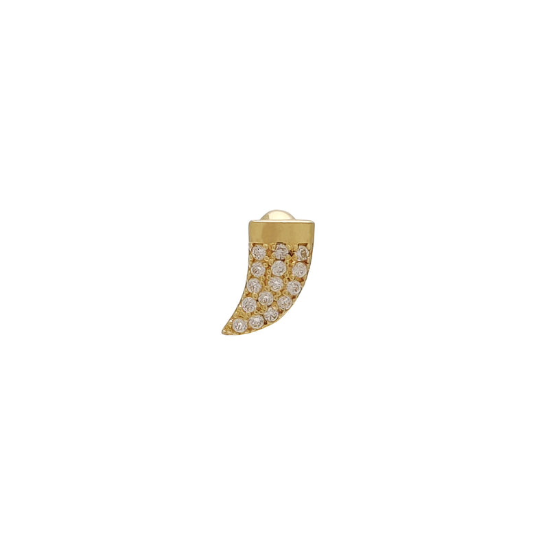 Shark Tooth CZ Labret Piercing (14K) Popular Jewelry New York