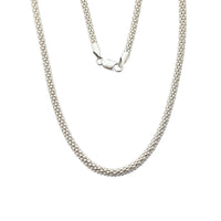 Svetleča ogrlica s pokovkami (srebrna)