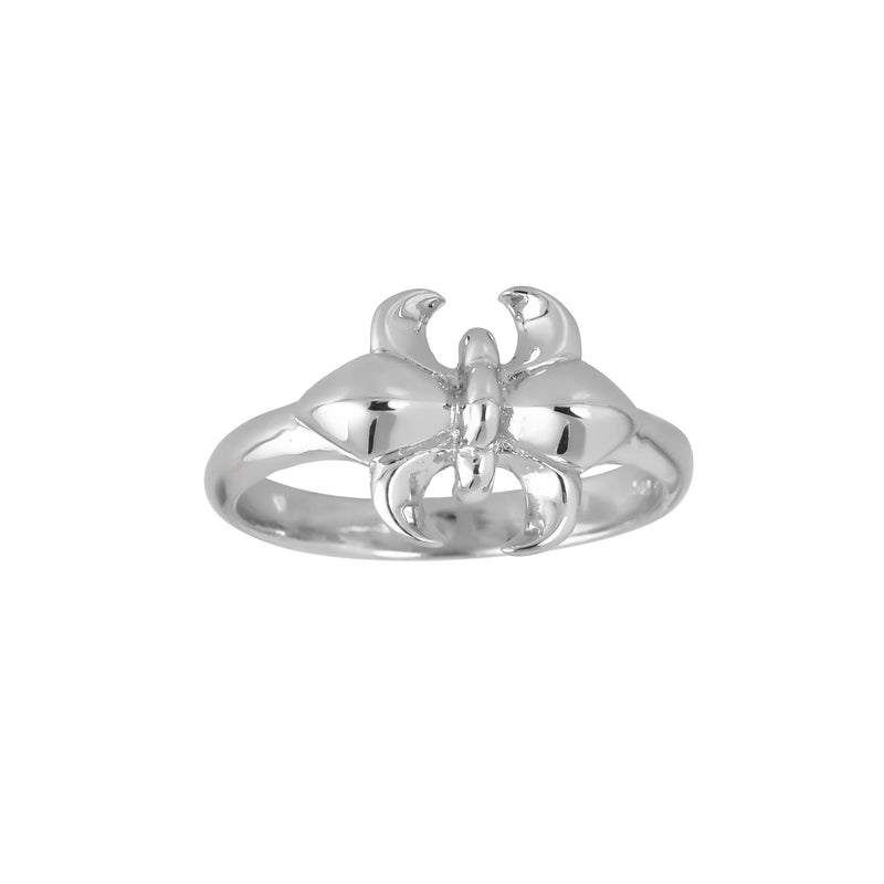 Sideways Fleur de Lis Ring (Silver) Popular Jewelry New York