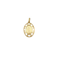 Silueta mīlestības sirsniņu ovāls Jaunavas Marijas Kulons (14K) Popular Jewelry NY