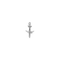 Airplane Charm (Silver) diagonal - Popular Jewelry - New York