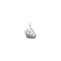 Antique Finish Boat Pendant (Silver) front - Popular Jewelry - New York