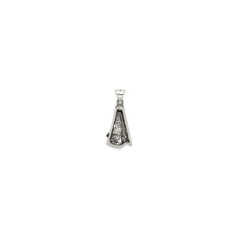 Antiqued Oil Derrick Pendant (Silver) back - Popular Jewelry - New York