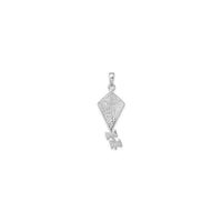Bedazzled Colorful Kite Pendant (Silver) back - Popular Jewelry - New York