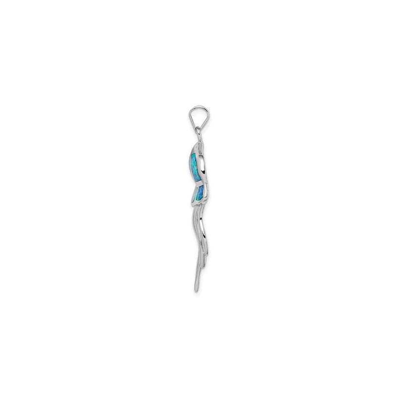 Blue Opal Jellyfish Charm (Silver) side - Popular Jewelry - New York