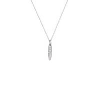 Огрлица од носача јастука Буллет (сребрна) напријед - Popular Jewelry - Њу Јорк