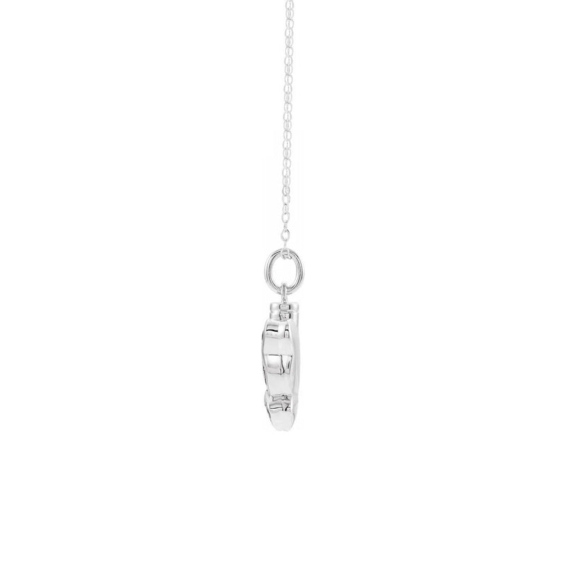 Butterfly Contoured Ash Holder Necklace (Silver) side - Popular Jewelry - New York