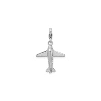 Classic Airplane Charm (Silver) front - Popular Jewelry - New York