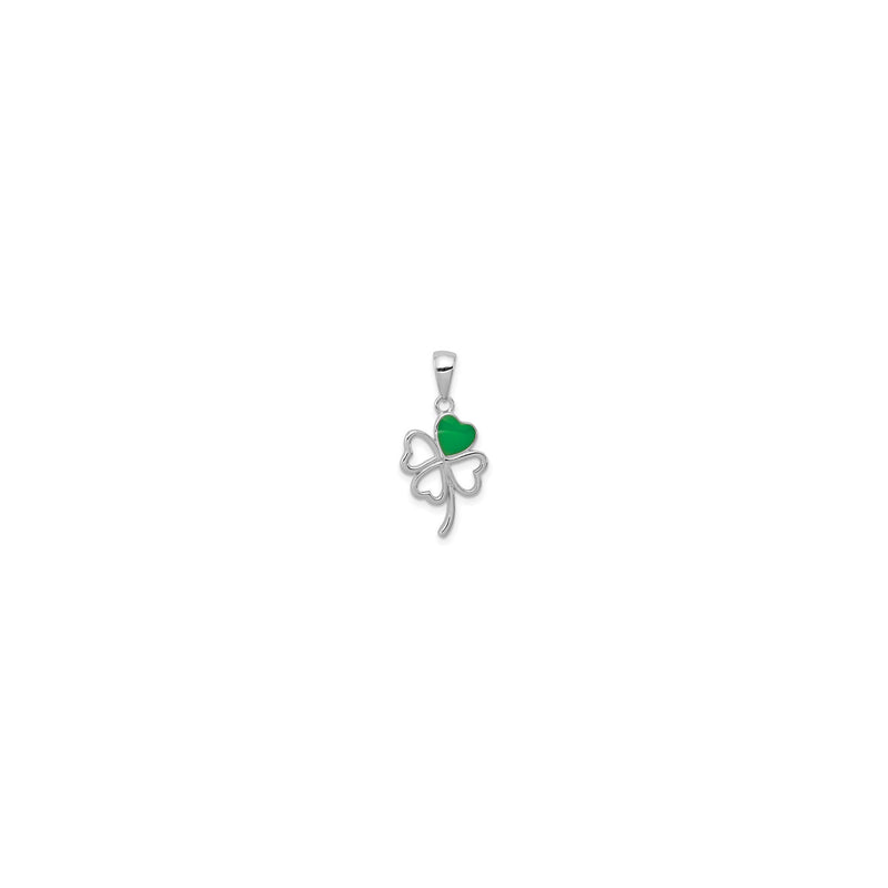 Clover Cutout Pendant (Silver) front - Popular Jewelry - New York