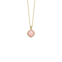 Cushion Pink Lei Jadeite Pākē (Kālā) i mua - Popular Jewelry - Nuioka