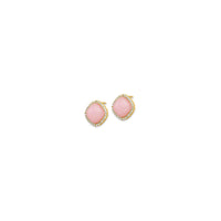 Kolczyki sztyfty z różowym jadeitem (srebrne) side - Popular Jewelry - Nowy Jork