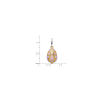 देवी गुलाबी इस्टर अंडे आकर्षण (चाँदी) मापन - Popular Jewelry - न्यूयोर्क