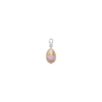 Divine Pink Easter Egg Charm (Silver) side - Popular Jewelry - New York