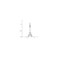 Eiffel Tower Charm (Silver) scale - Popular Jewelry - New York