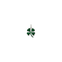Evergreen Clover Charm (Silver) front - Popular Jewelry - New York