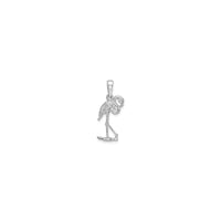 Silver Flamingo 3D Pendant (Silver) back - Popular Jewelry - New York