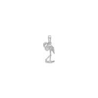 Silver Flamingo 3D Pendant (Silver) front - Popular Jewelry - New York