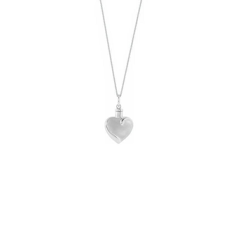 Heart Ash Holder Necklace (Silver) front - Popular Jewelry - New York