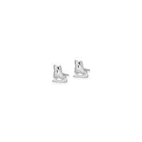 Ice Skate Stud Earrings (Silver) side - Popular Jewelry - New York