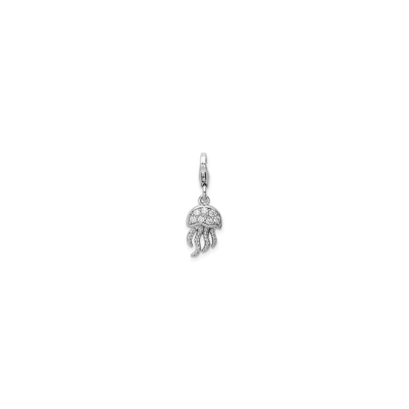 Icy Jellyfish Charm (Silver) front - Popular Jewelry - New York